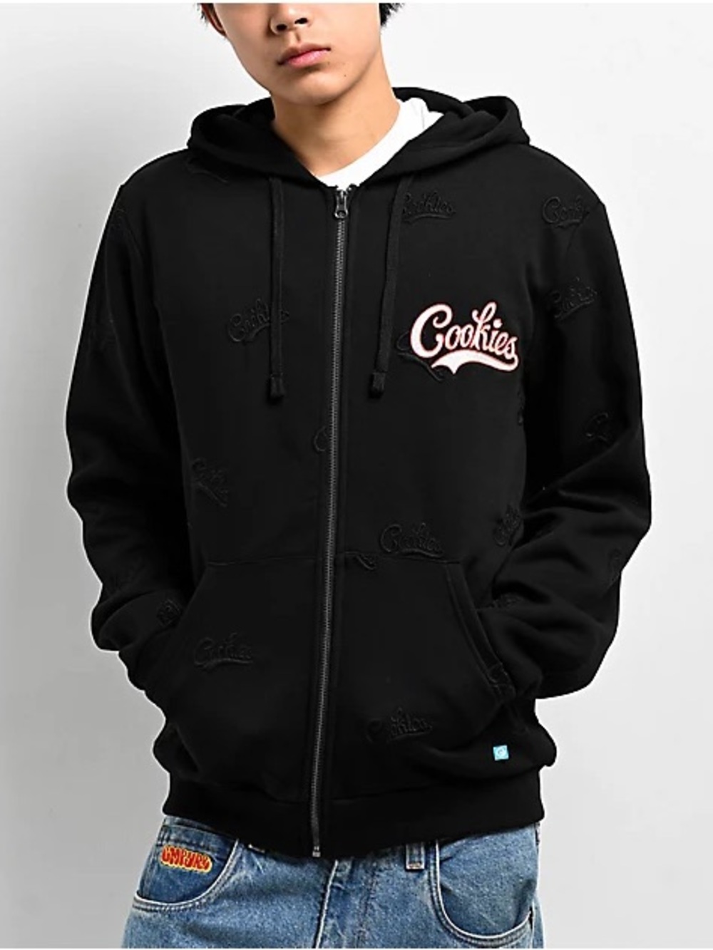Cookies Men's Black Zip-Up Hoodie